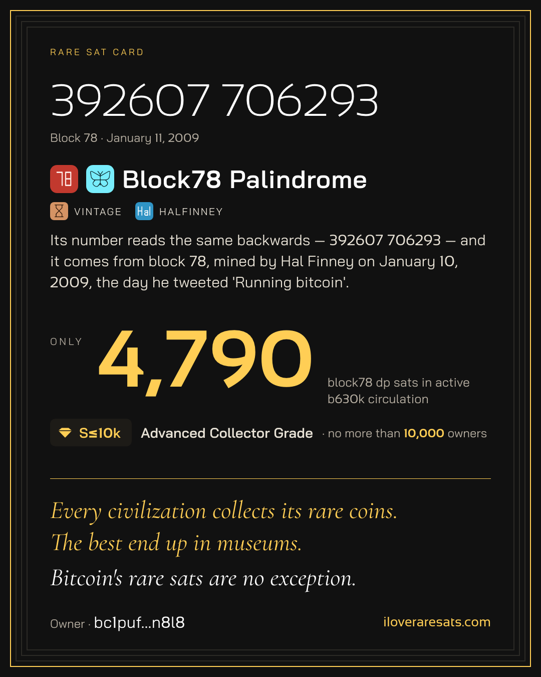 Rare Sat Card 392607 706293